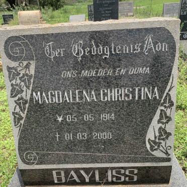 BAYLISS Magdalena Christina 1914-2000