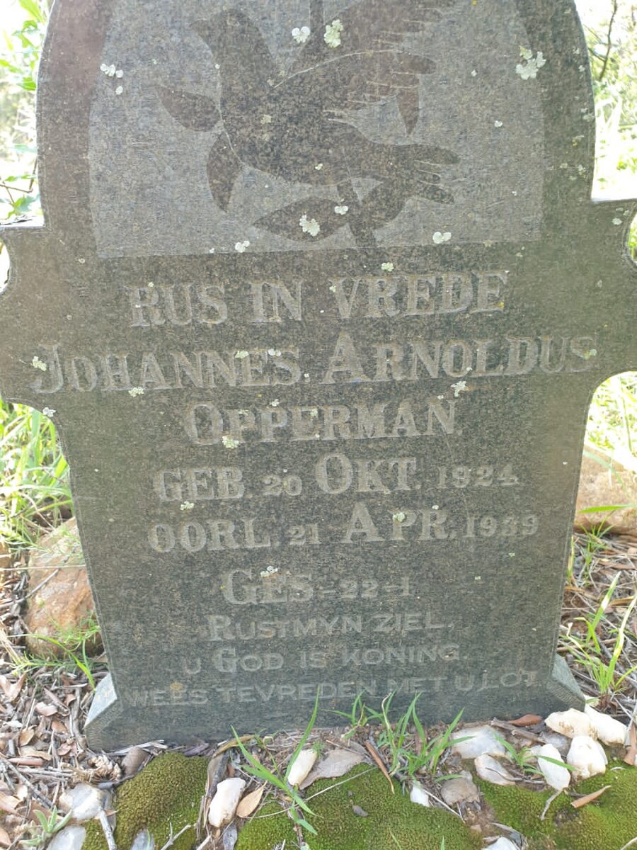 OPPERMAN Johannes Arnoldus 1924-1939