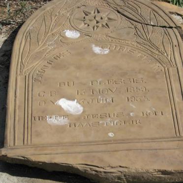 PLESSIS Johannes Christiaan, du 1859-1935