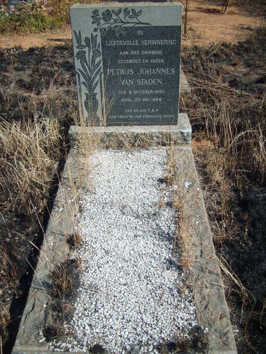 STADEN Petrus Johannes, van 1893-1956