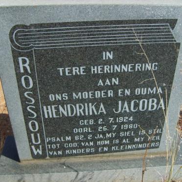 ROSSOUW Hendrika Jacoba 1924-1980