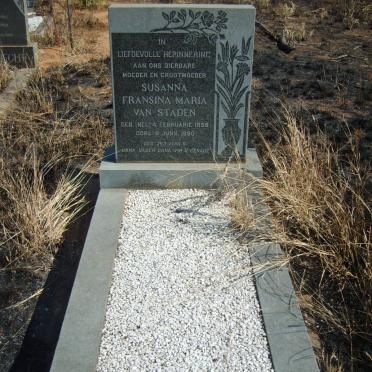 STADEN Susanna Fransina Maria, van nee NEL 1898-1990