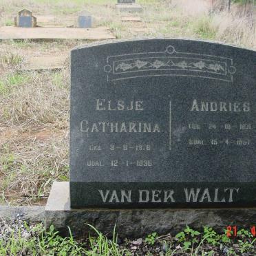 WALT Andries, van der 1871-1957 &amp; Elsje Catharina 1876-1936