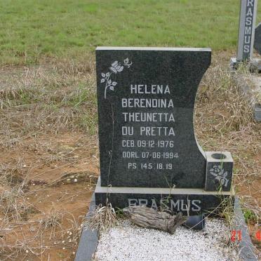 ERASMUS Helena Berendina Theunetta Du Pretta 1976-1994