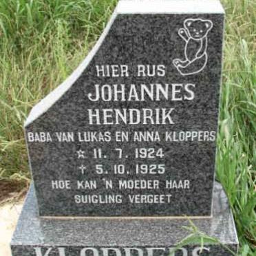 KLOPPERS Johannes Hendrik 1924-1925