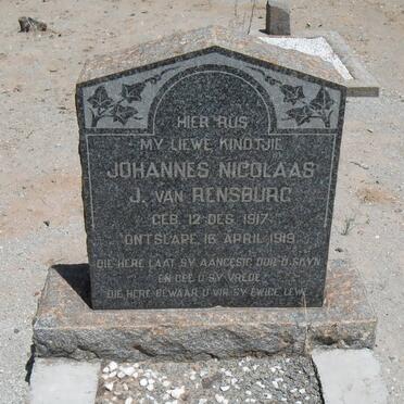 RENSBURG Johannes Nicolaas, Janse van 1917-1919