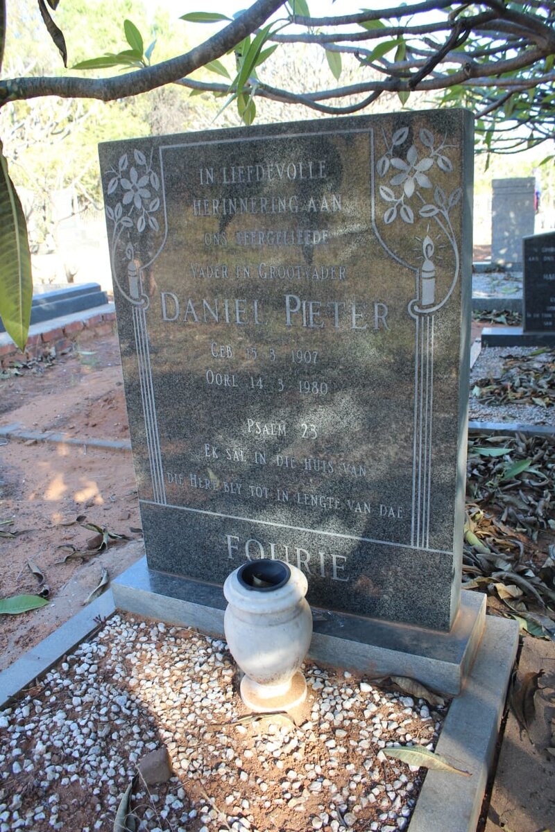 FOURIE Daniel Pieter 1907-1980