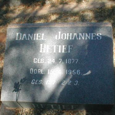 RETIEF Daniel Johannes 1877-1958