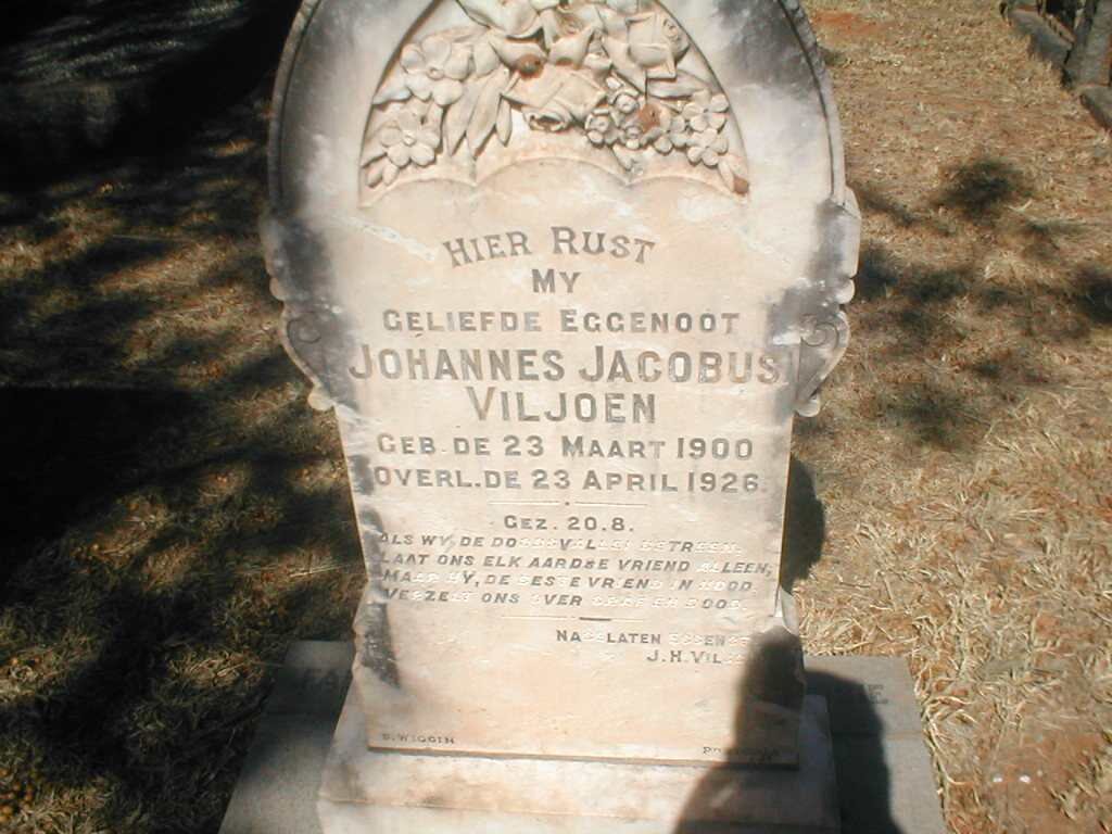 VILJOEN Johannes Jacobus 1900-1926