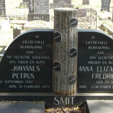 SMIT Johannes Petrus 1902-1977 &amp; Anna Elizabeth Fredrika 1904-1989