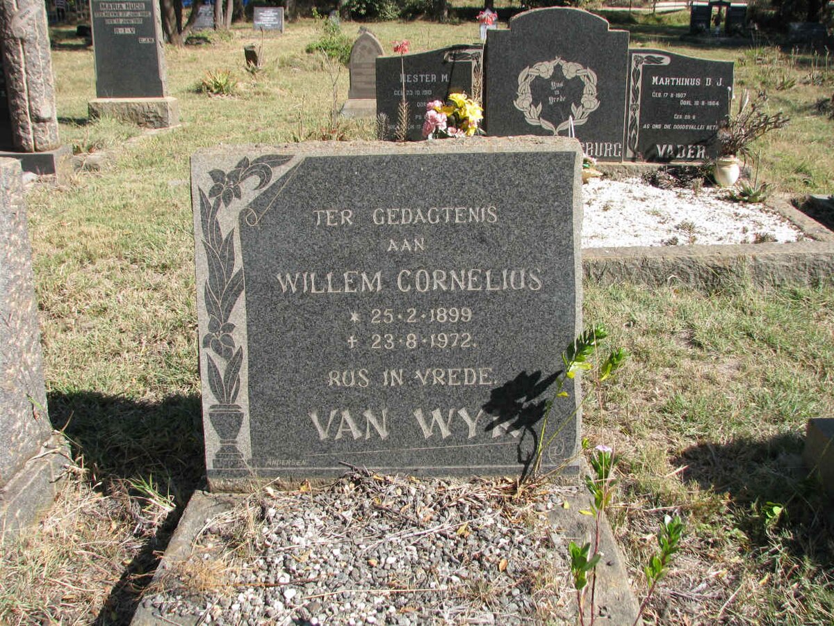 WYK Willem Cornelius, van 1899-1972