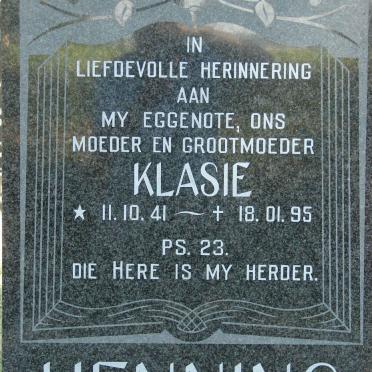 HENNING Klasie 1941-1995