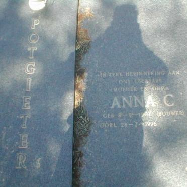 POTGIETER Anna C. nee BOUWER 1908-1996