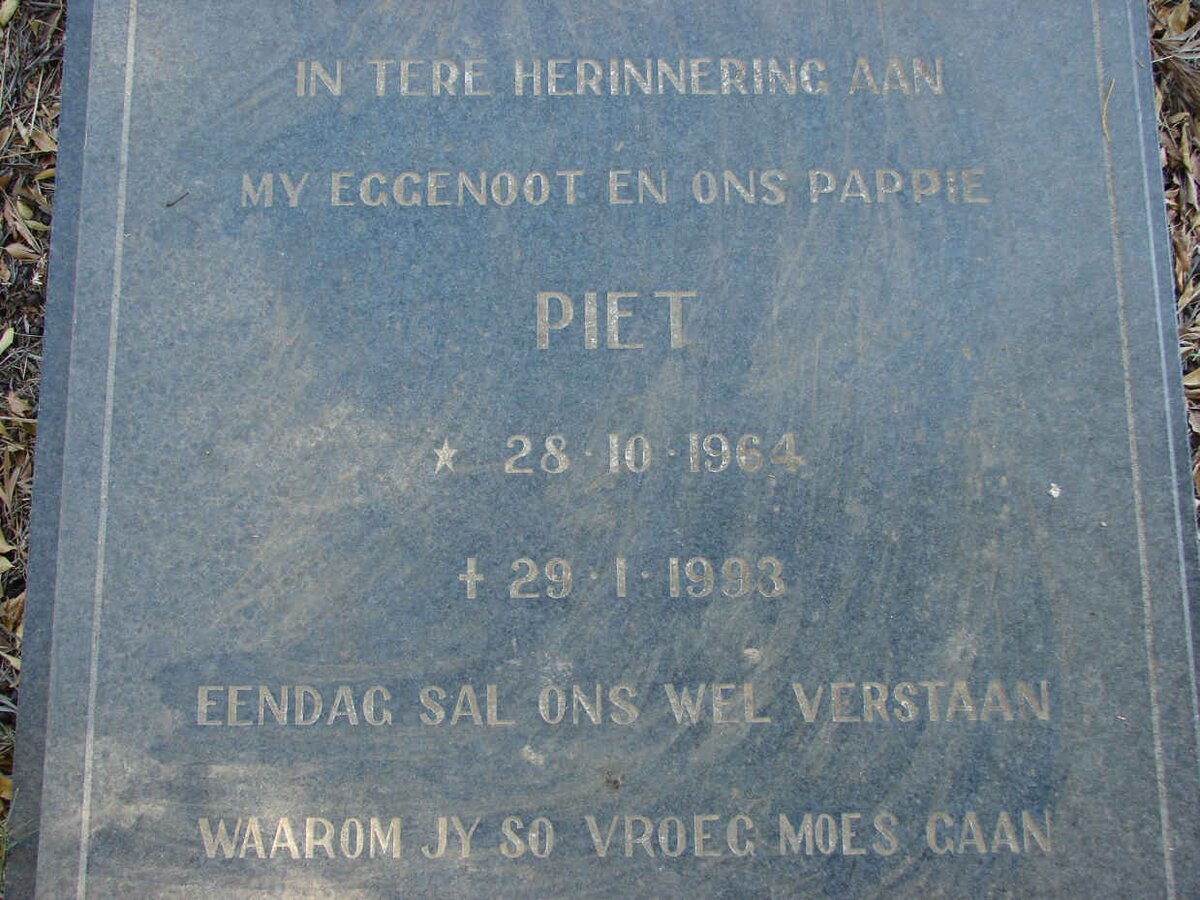 SCHOEMAN Piet 1964-1993