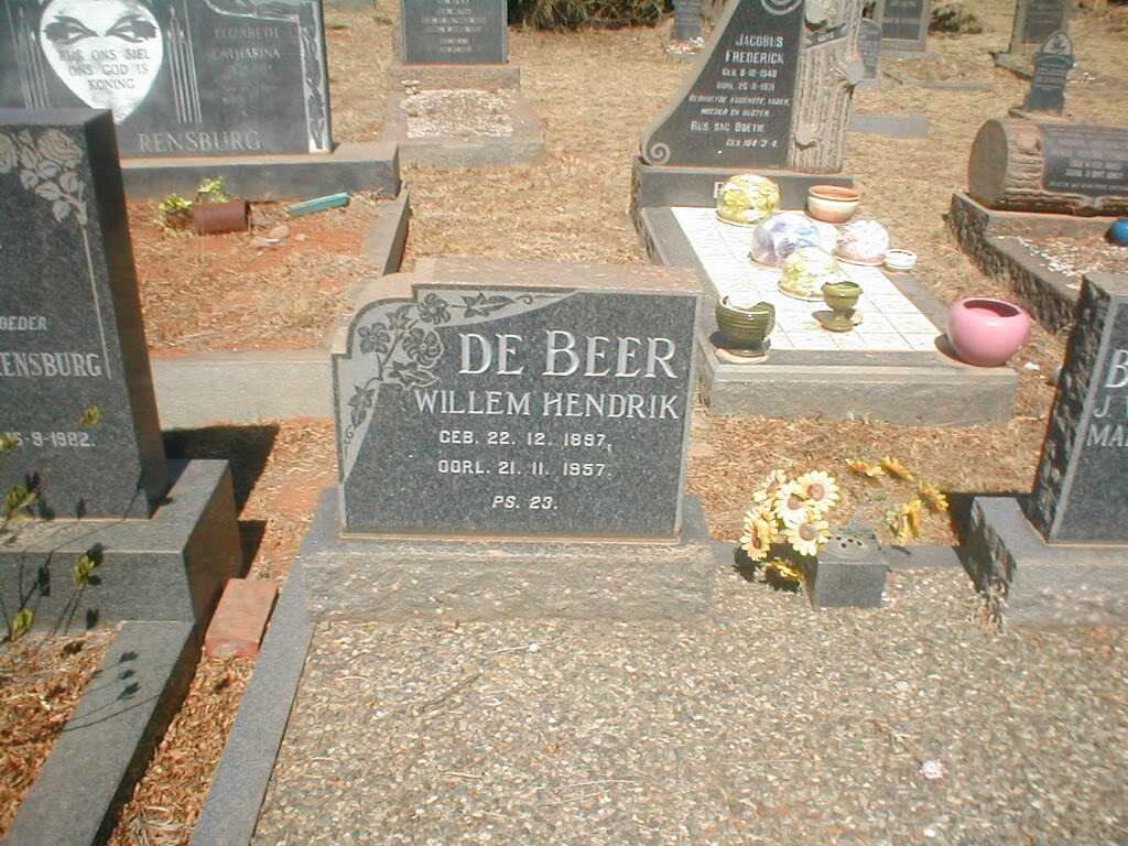 BEER Willem Hendrik, de 1897-1957