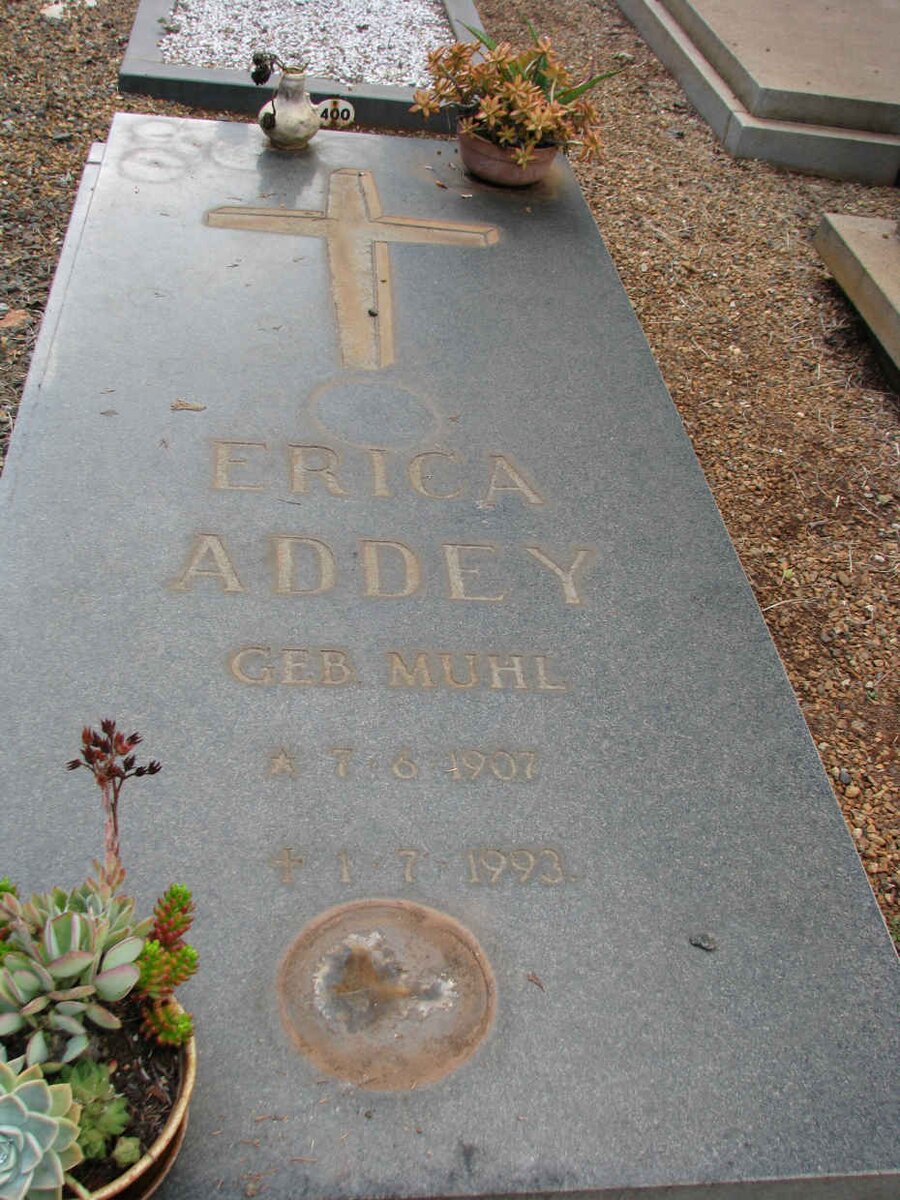 ADDEY Frica nee MUHL 1907-1993