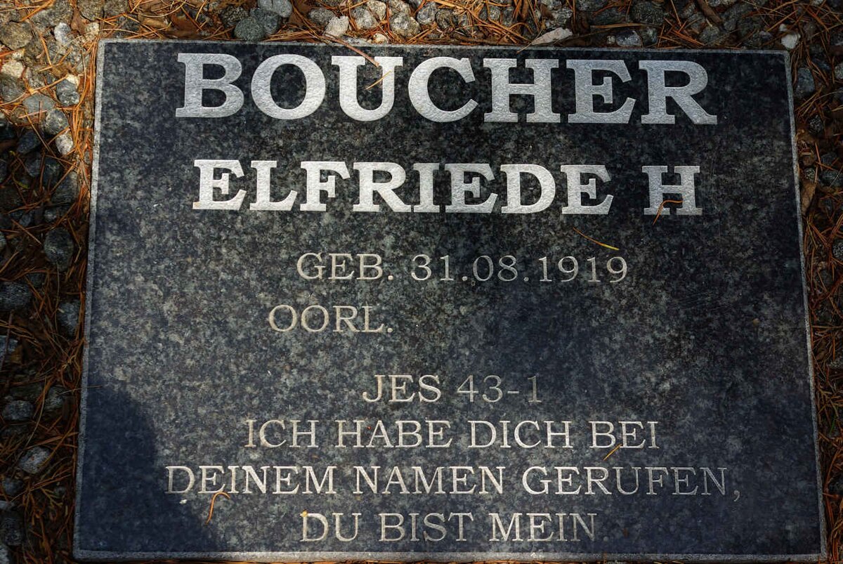 BOUCHER Elfriede H. 1919-