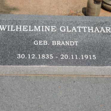 GLATTHAAR Wilhelmine nee BRANDT 1835-1915