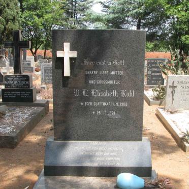 KAHL W.L. Elisabeth 1900-1974