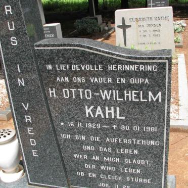 KAHL H. Otto-Wilhelm 1929-1981
