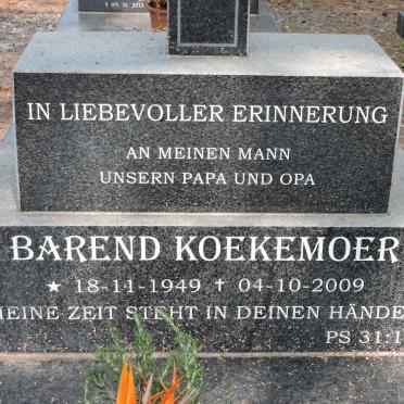 KOEKEMOER Barend 1949-2009