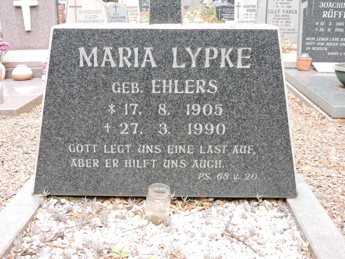 LYPKE Maria nee EHLERS 1905-1990