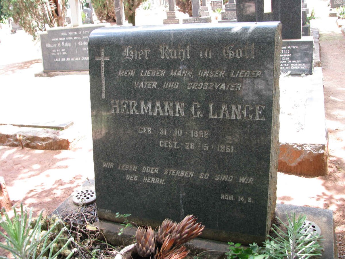 LANGE Hermann G. 1889-1961