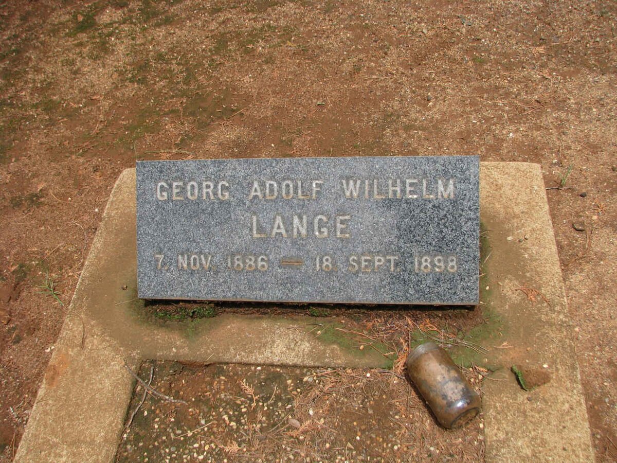 LANGE Georg Adolf Wilhelm 1886-1898