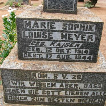 MEYER Marie Sophie Louise nee KAISER 1914-1944