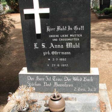 MUHL L.S. Anna nee OTTERMANN 1892-1972