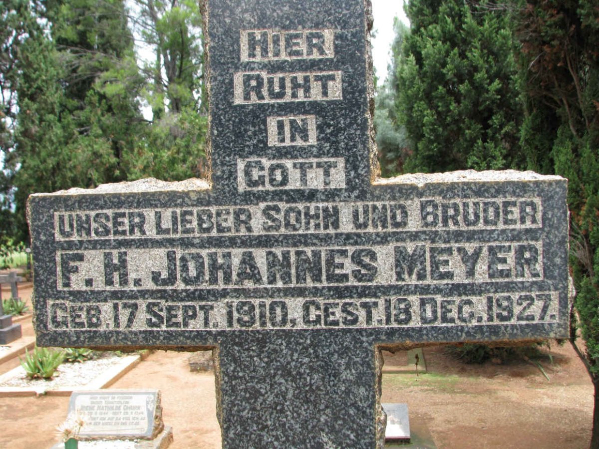 MEYER F.H. Johannes 1910-1927