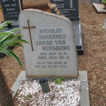 RENSBURG Nicolas Johannes, Janse van 1927-1996