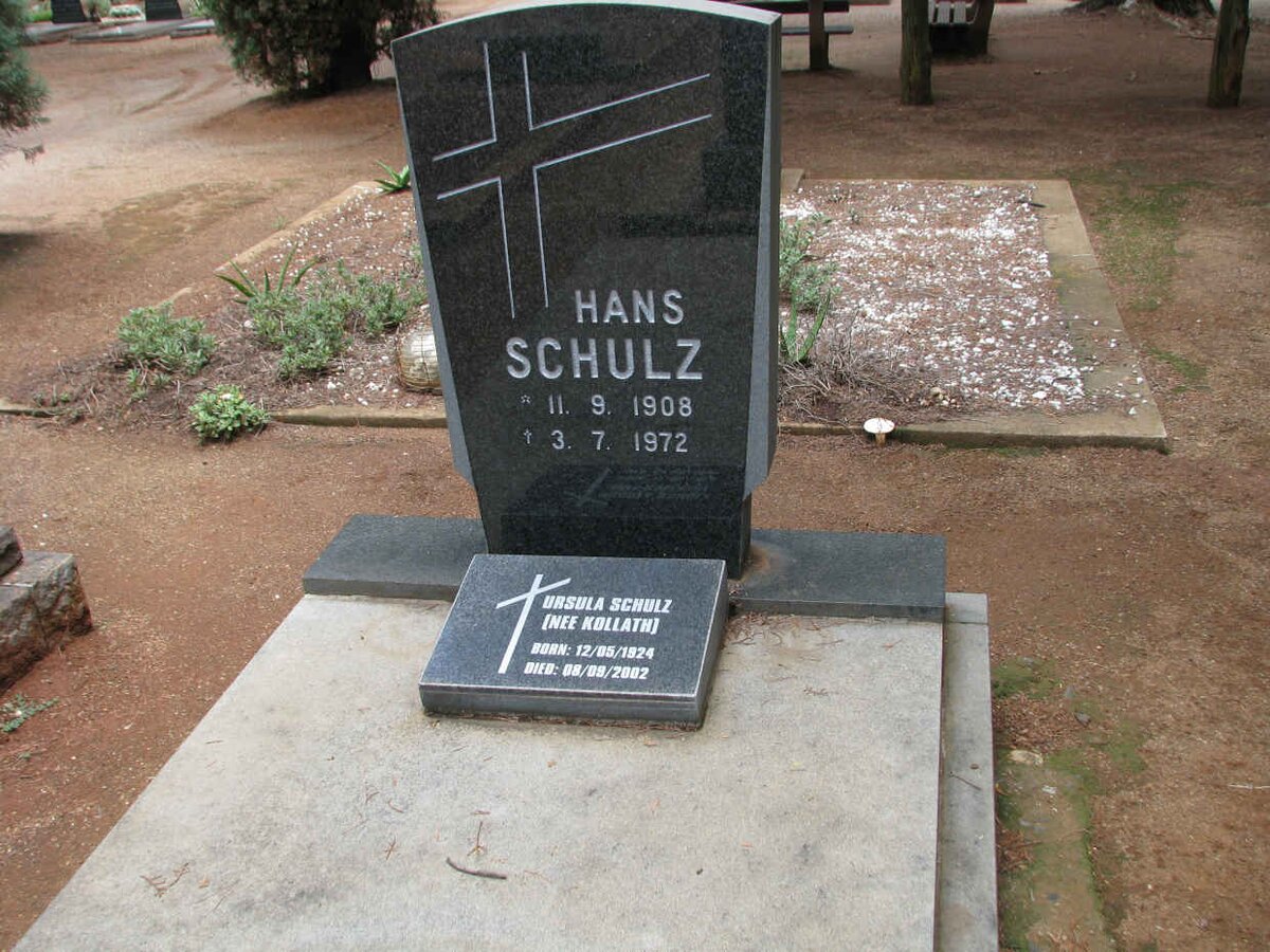 SCHULZ Hans 1908-1972 :: SCHULZ Ursula nee KOLLATH 1924-2002