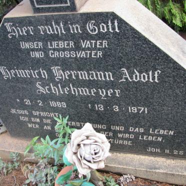 SCHLEHMEYER Heinrich Hermann Adolf 1889-1971