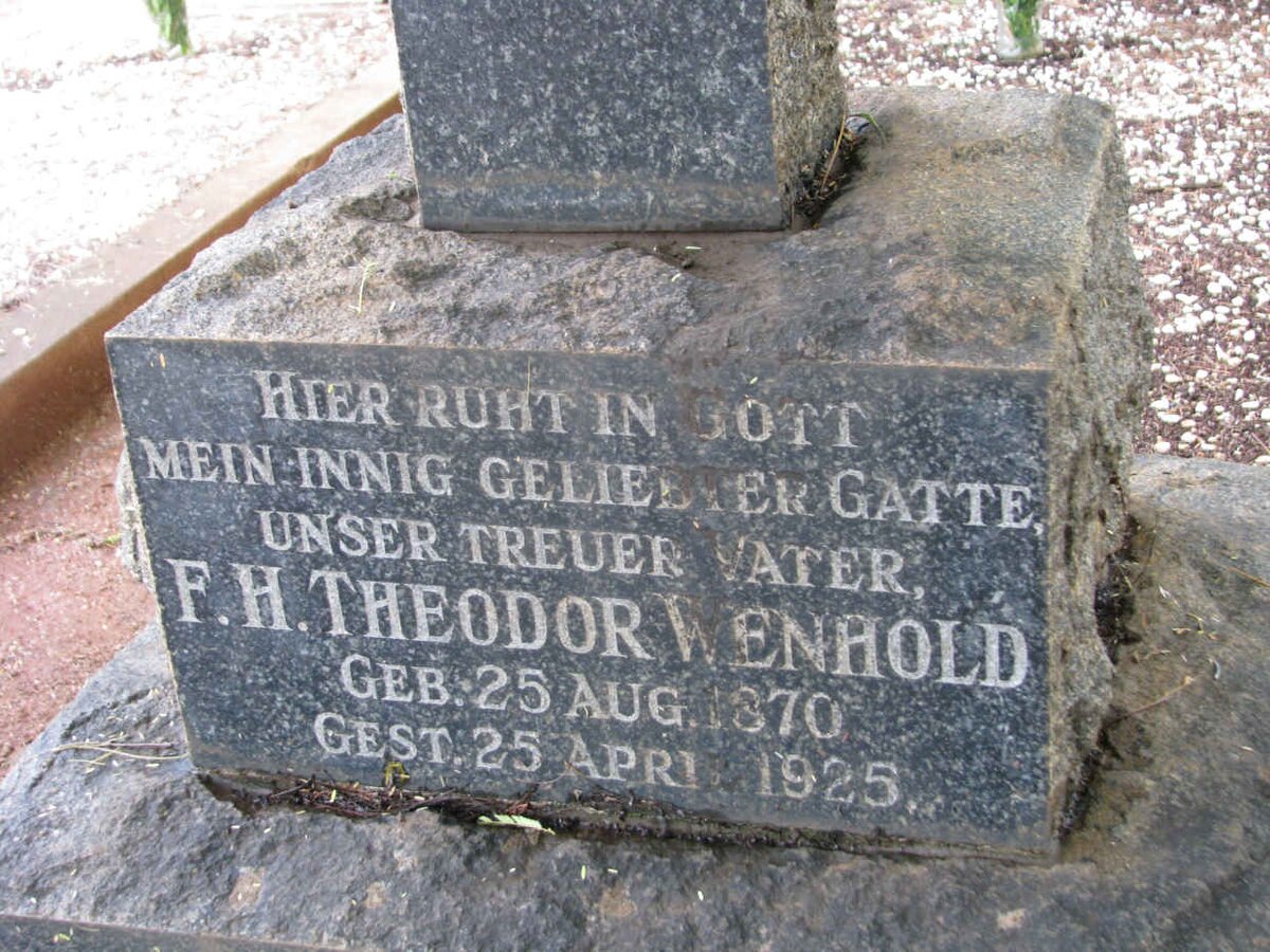 WENHOLD F.H. Theodor 1870-1925