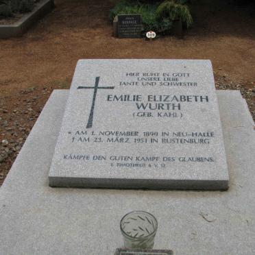 WURTH Emilie Elizabeth nee KAHL 1890-1951