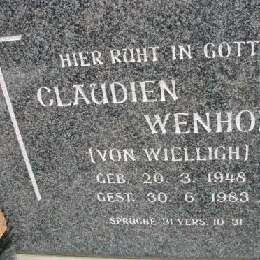 WENHOLD Claudien nee VON WIELLIGH 1948-1983