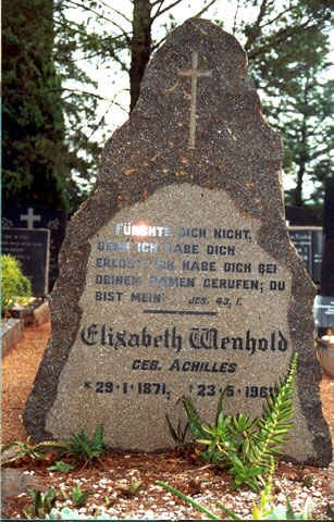 WENHOLD Elisabeth nee ACHILLES 1871-1962