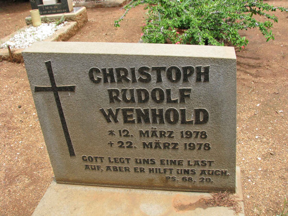 WENHOLD Christoph Rudolf 1978-1978