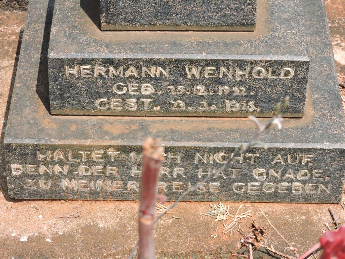 WENHOLD Hermann 1922-1925