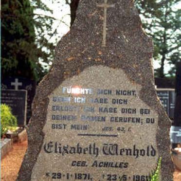 WENHOLD Elisabeth nee ACHILLES 1871-1962