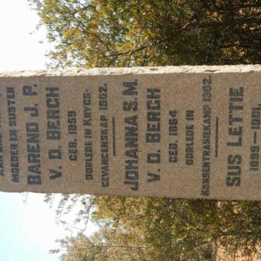 BERGH Barend J.P., v.d. 1859-1902 &amp; Johanna S.M. 1864-1902 :: V.D. BERGH Lettie 1899-1901