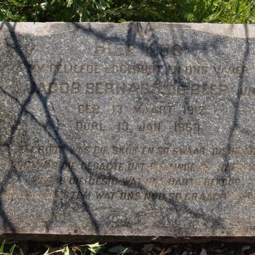 BEER Jacob Bernard, de 1912-1958