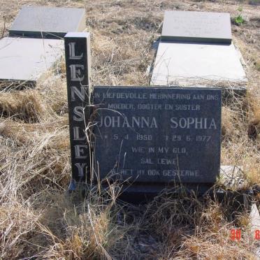 LENSLEY Johanna Sophia 1950-1977