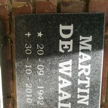 WAAL Martin, de 1942-2010