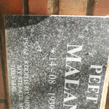 MALAN Peet 1939-