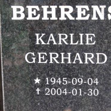 BEHRENS Karlie Gerhard 1945-2004