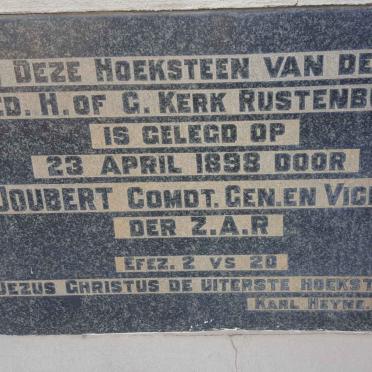 5. Hoeksteen NGK Rustenburg 1898