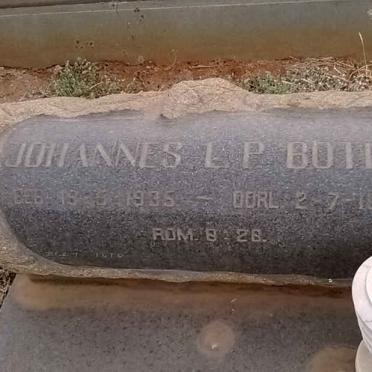 BOTHA Johannes Lodewikus Petrus 1935-1973