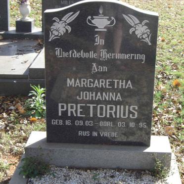 PRETORIUS Margaretha Johanna 1903-1995
